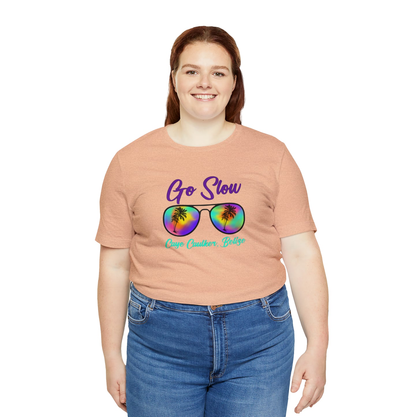 Unisex Go Slow Purple Short Sleeve Tee