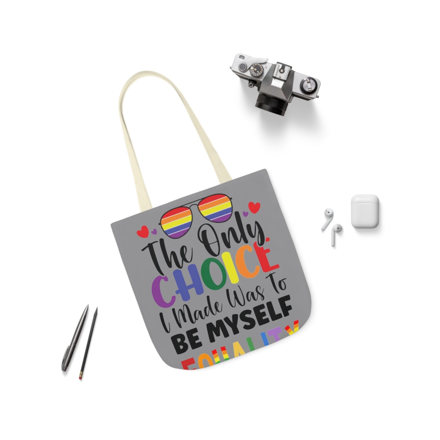 Pride Bag double sided Canvas Tote Bag, 5-Color Straps