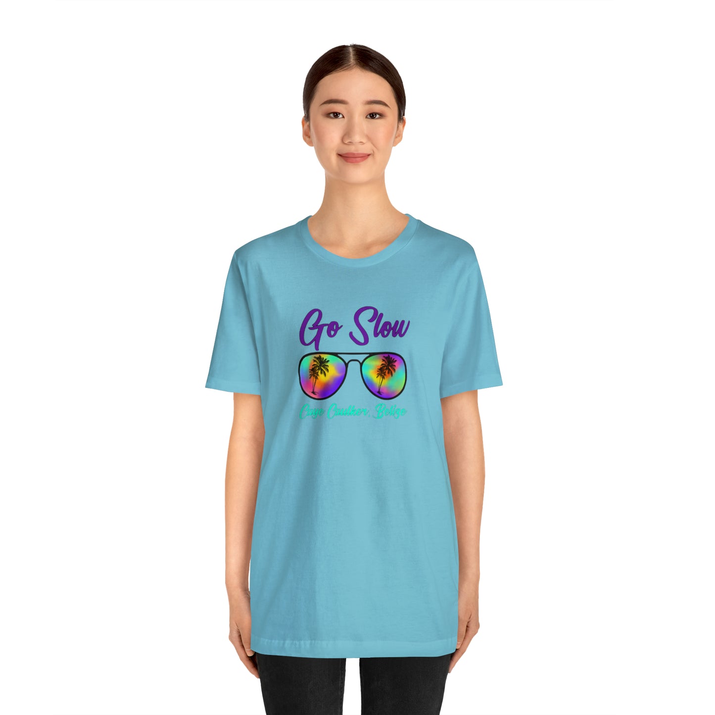 Unisex Go Slow Purple Short Sleeve Tee