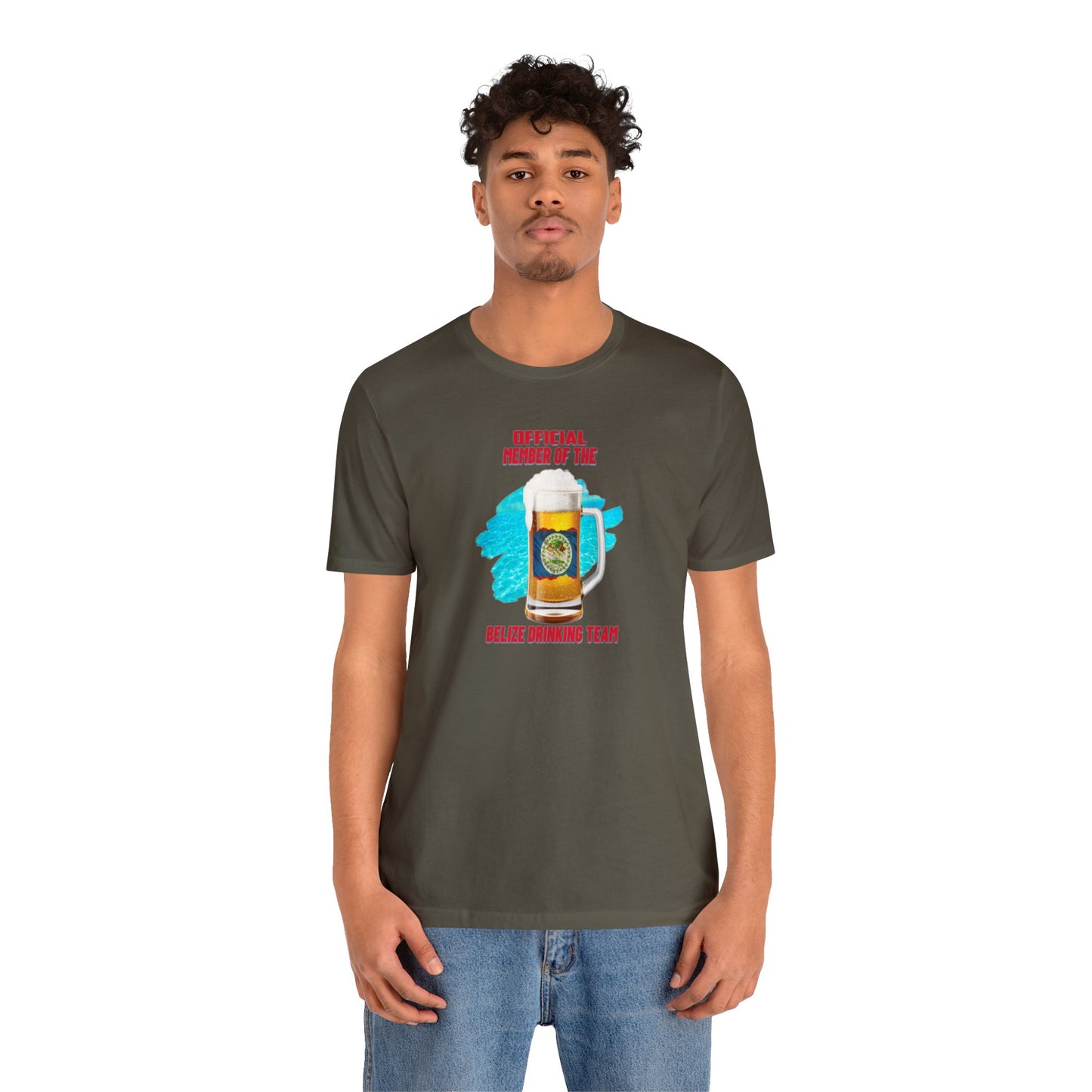 Belize Drinking Team Unisex Jersey Short Sleeve Tee