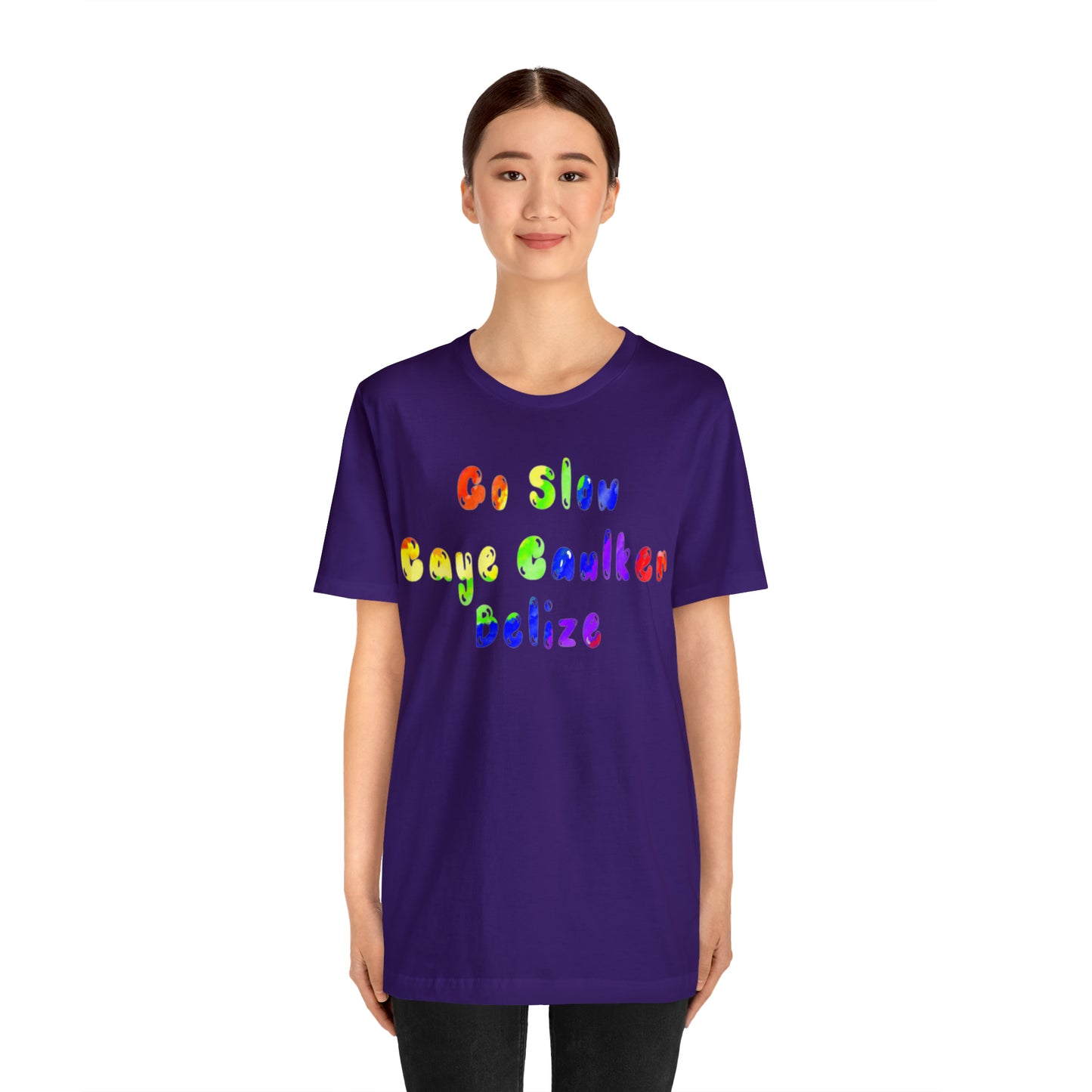 Go Slow Rainbow Unisex Jersey Short Sleeve Tee