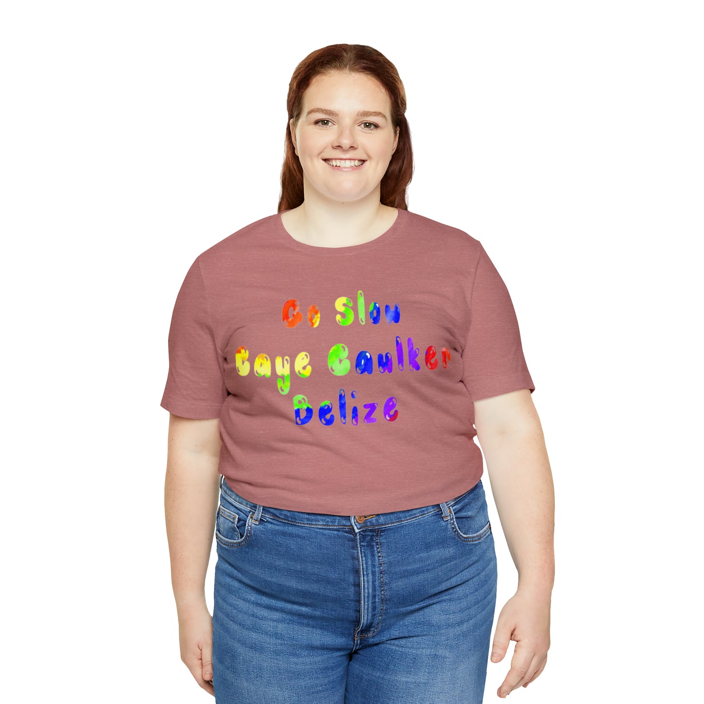Go Slow Rainbow Unisex Jersey Short Sleeve Tee