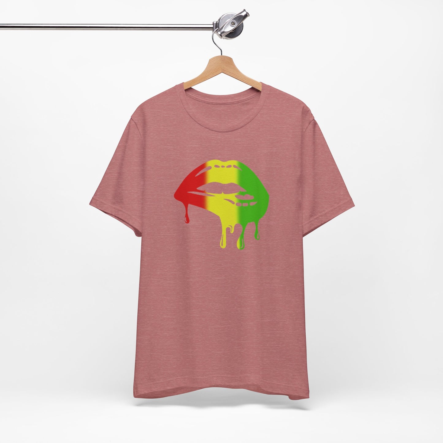 Rasta Lips Unisex Jersey Short Sleeve Tee