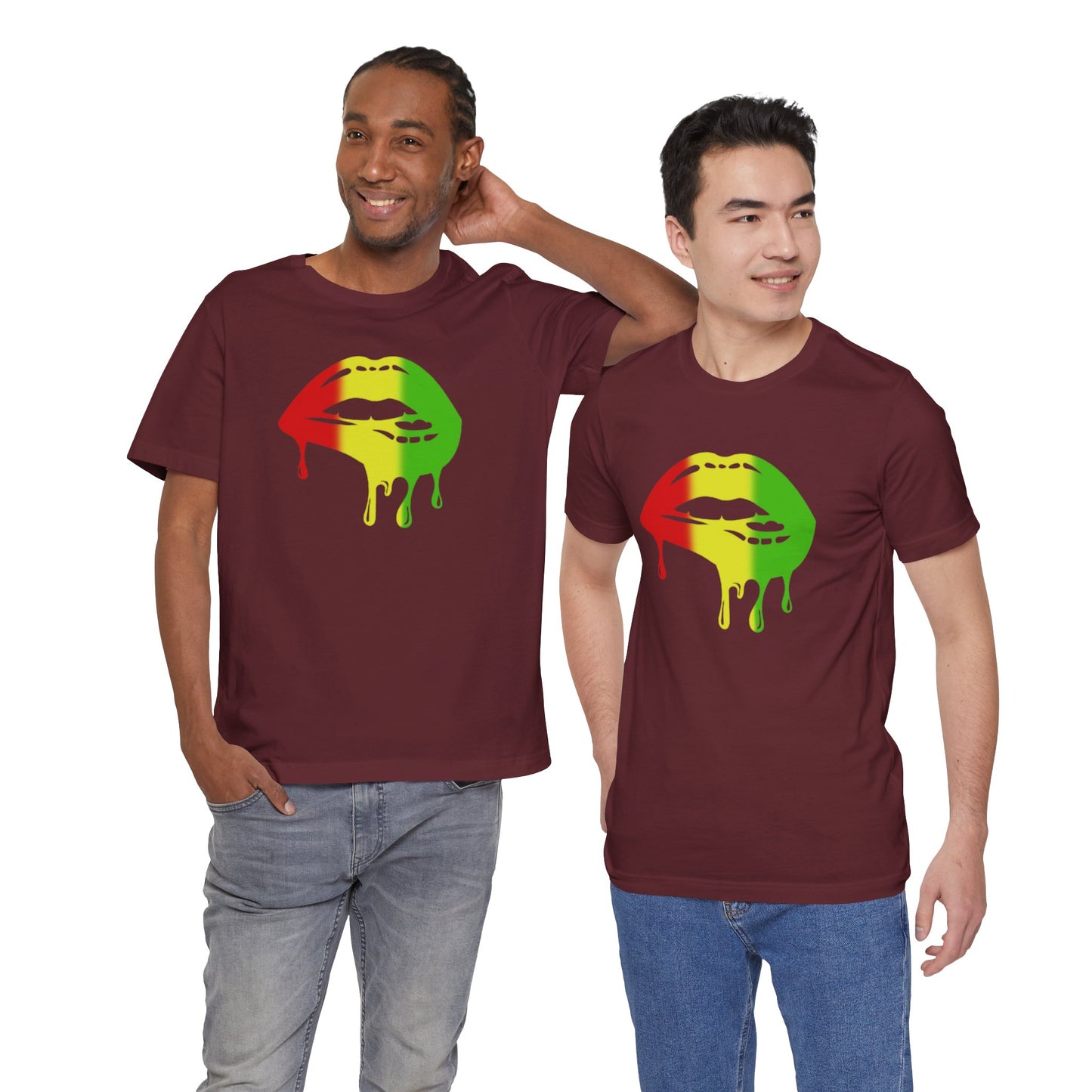 Rasta Lips Unisex Jersey Short Sleeve Tee