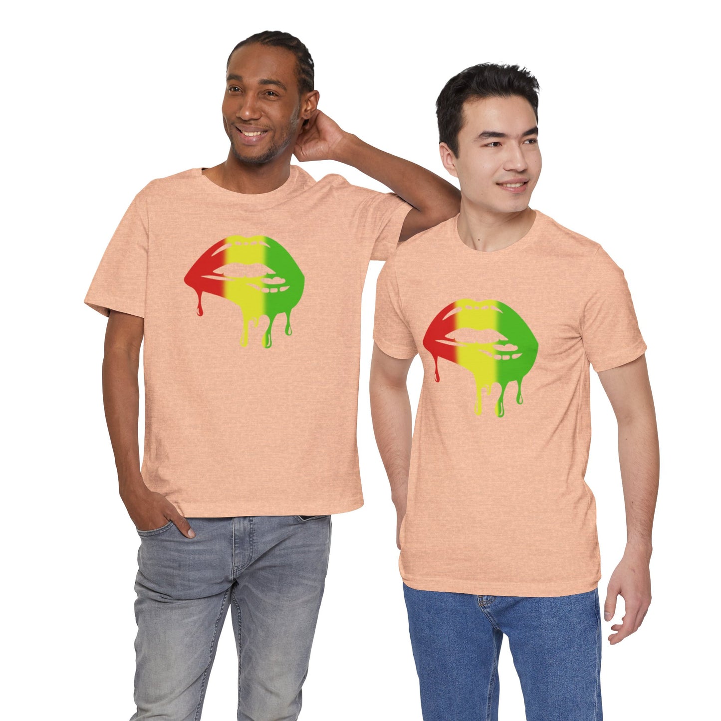 Rasta Lips Unisex Jersey Short Sleeve Tee