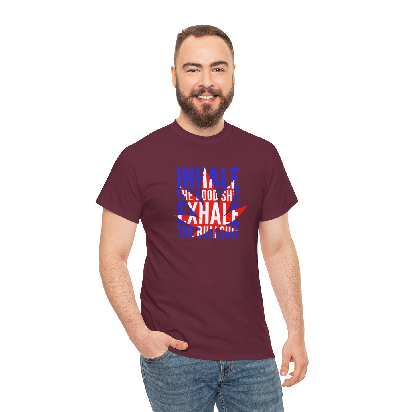 Inhale/ exhale Unisex Heavy Cotton Tee