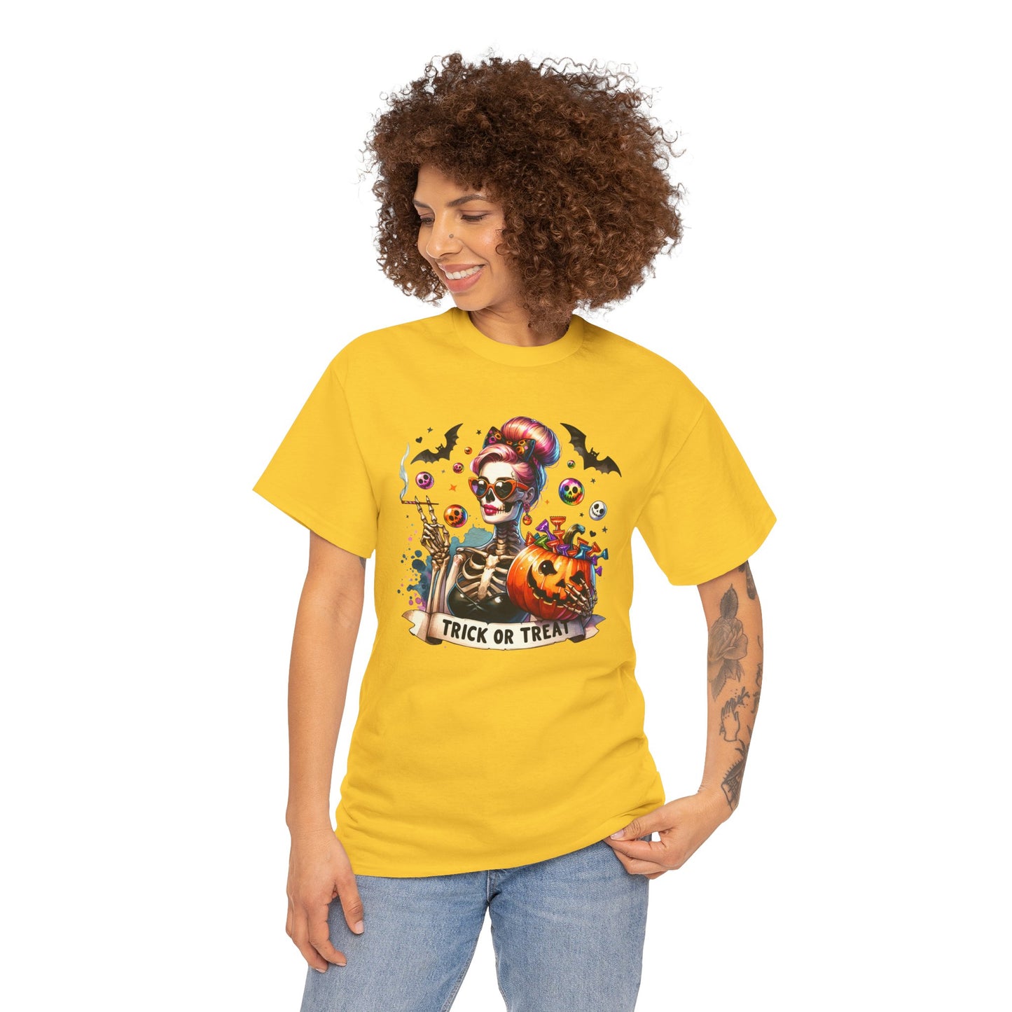 Pumpkin Girl Unisex Heavy Cotton Tee