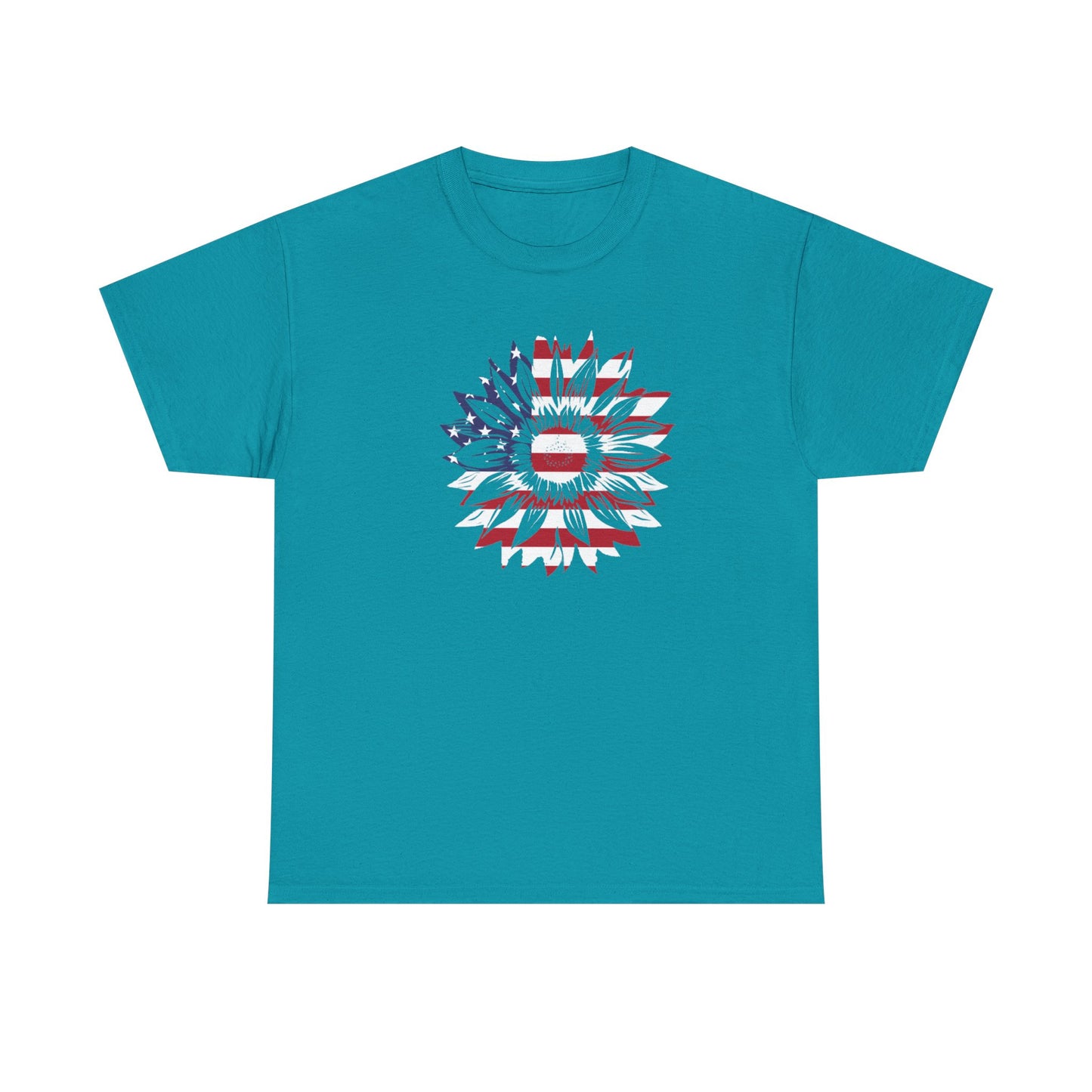 Patriotic Sunflower Unisex Heavy Cotton Tee