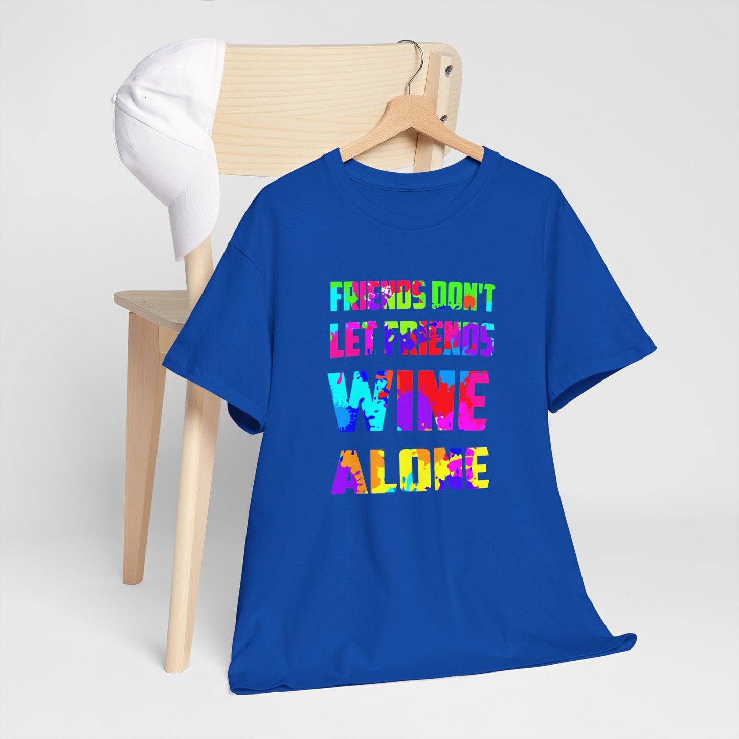 Wine Alone Unisex Heavy Cotton Tee