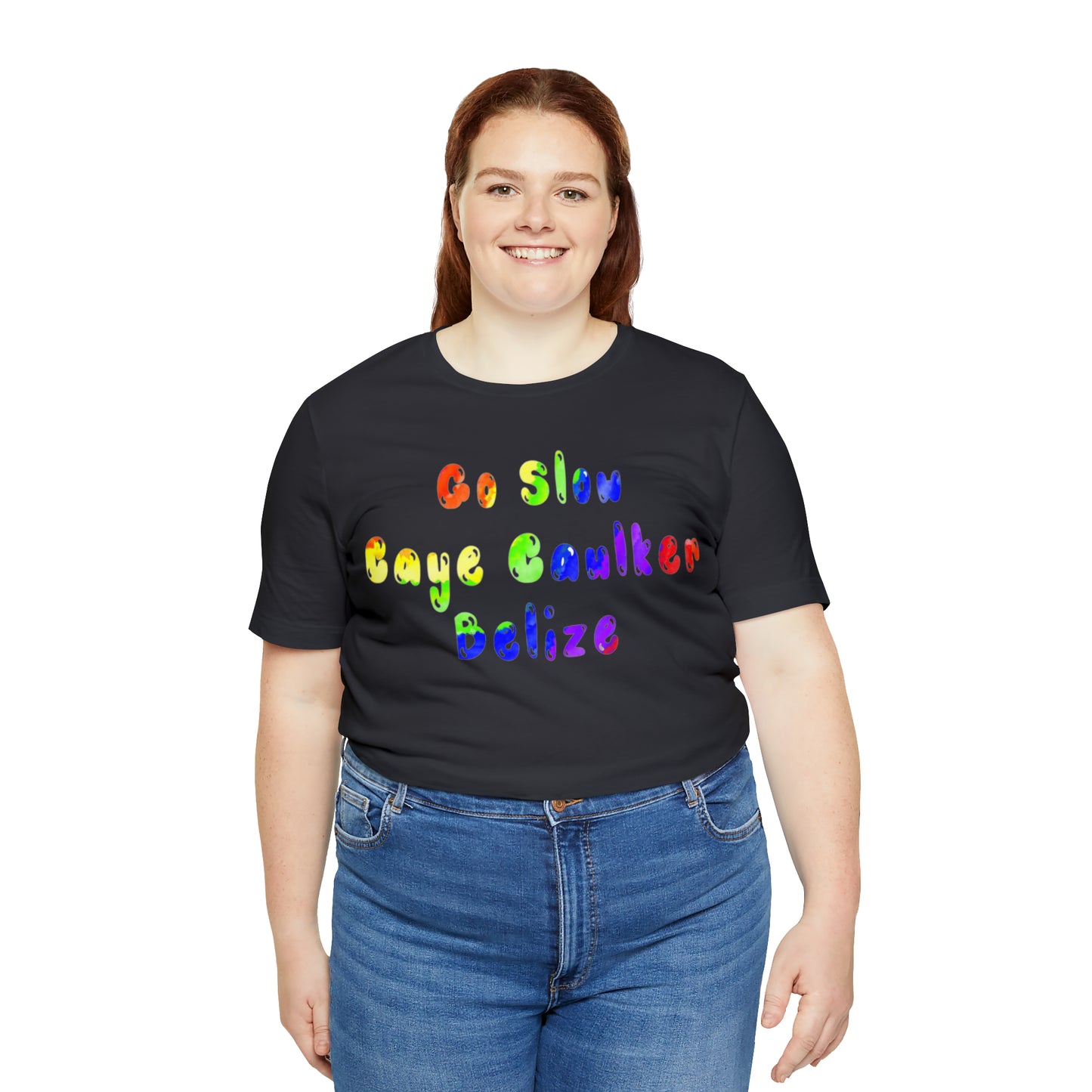 Go Slow Rainbow Unisex Jersey Short Sleeve Tee