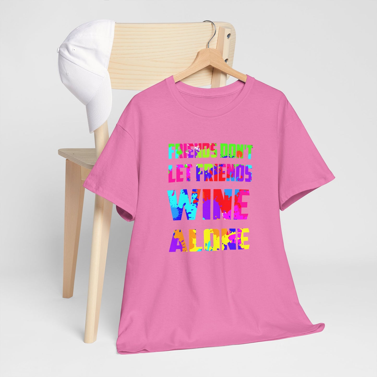 Wine Alone Unisex Heavy Cotton Tee