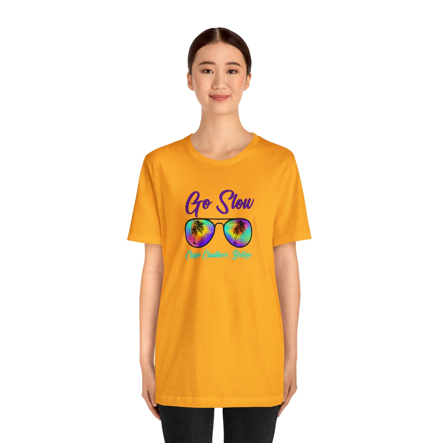 Unisex  Go Slow Purple Short Sleeve Tee