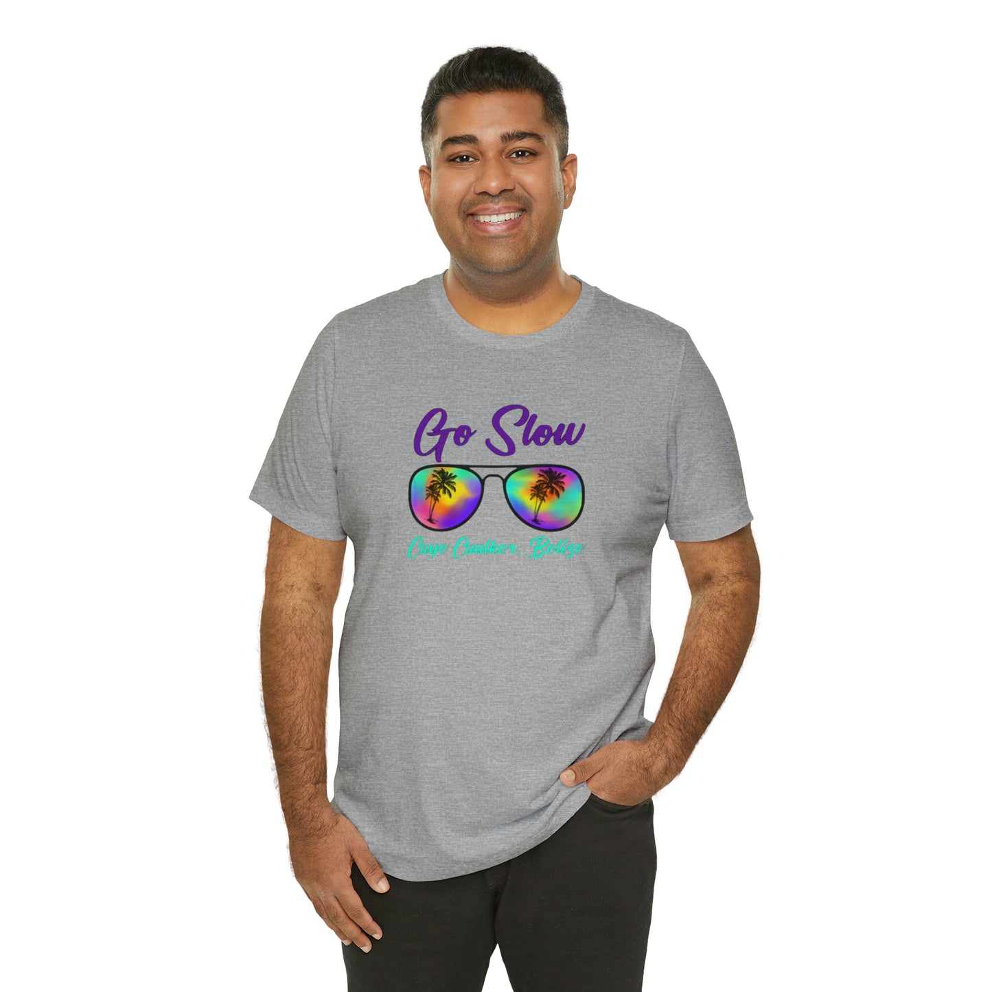 Unisex  Go Slow Purple Short Sleeve Tee