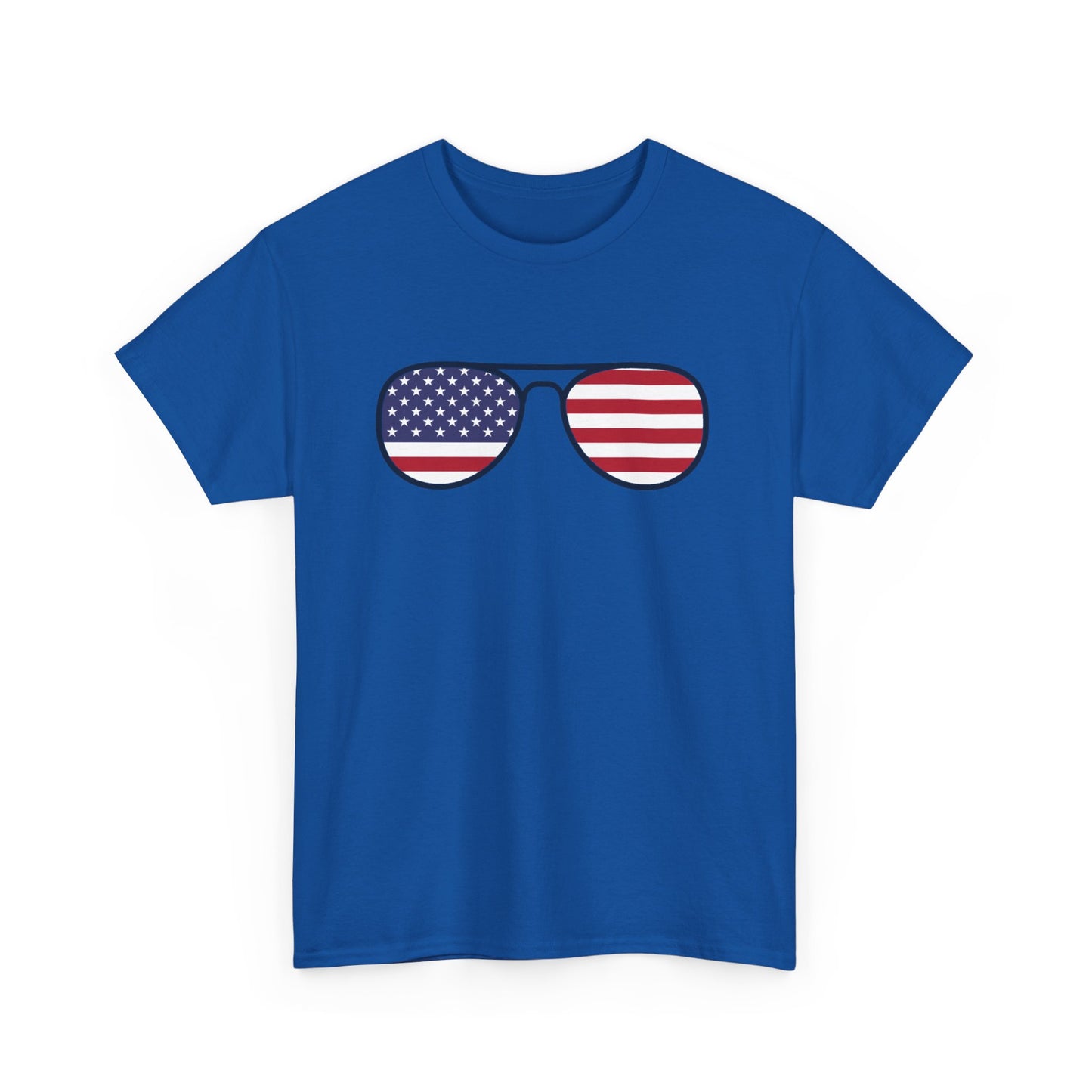 Patriotic Sunglasses Unisex Heavy Cotton Tee