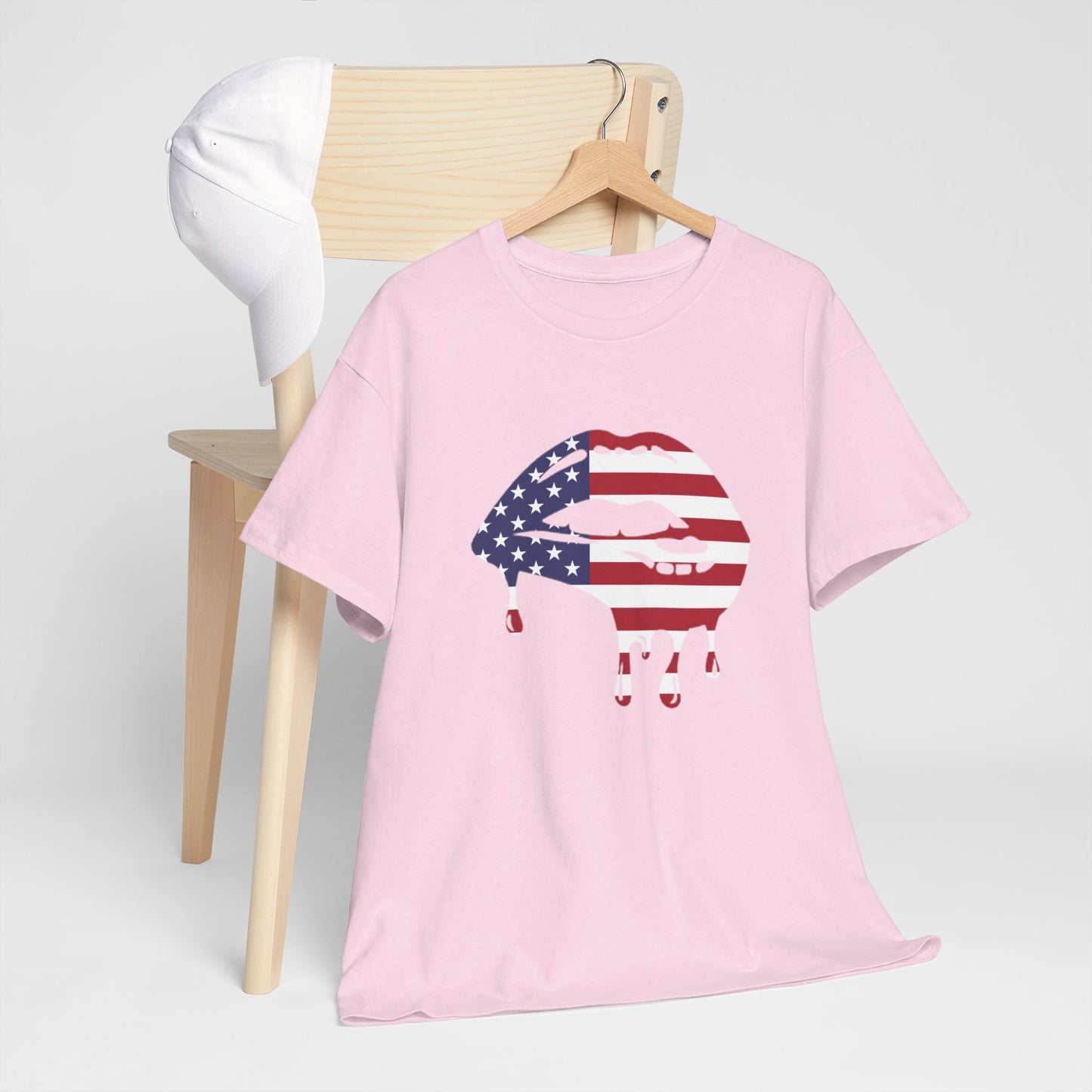 Patriotic Lips Unisex Heavy Cotton Tee