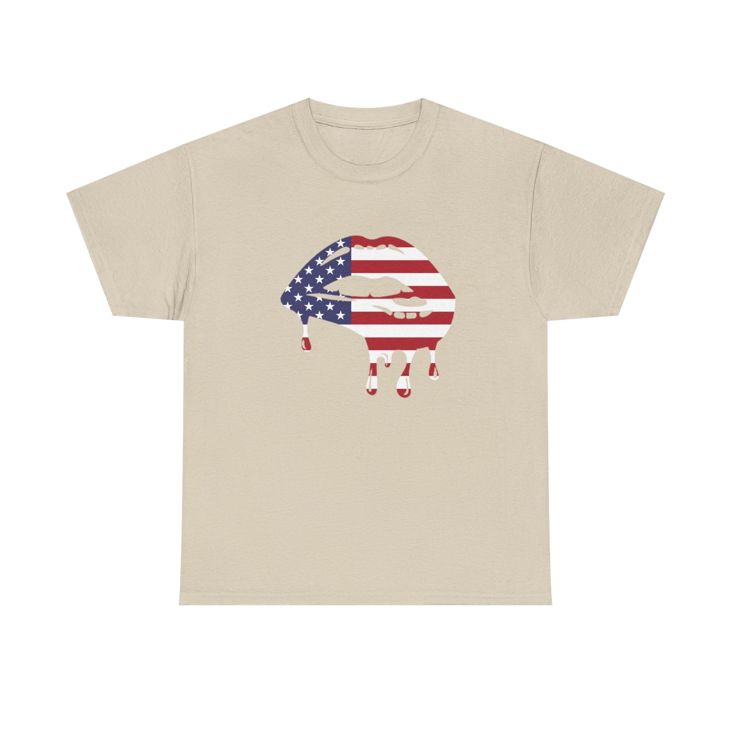 Patriotic Lips Unisex Heavy Cotton Tee
