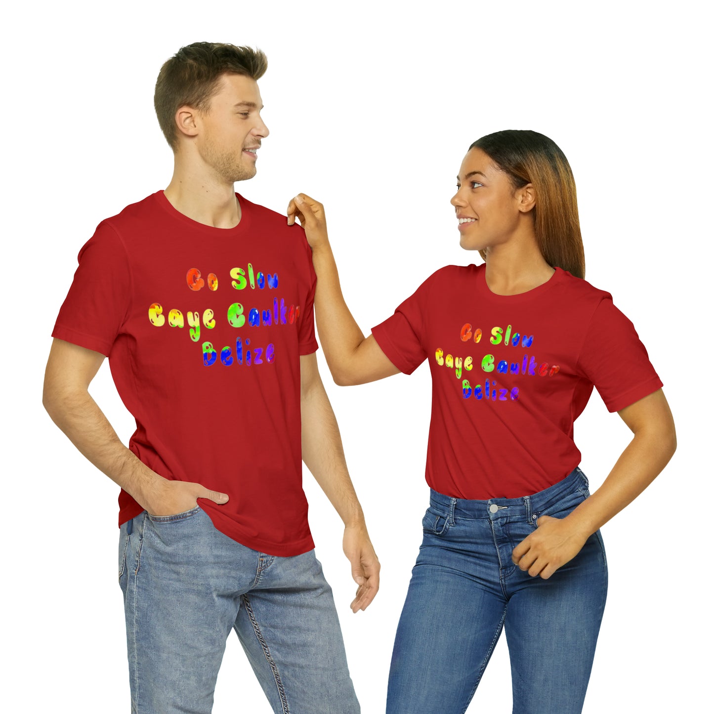 Go Slow Rainbow Unisex Jersey Short Sleeve Tee
