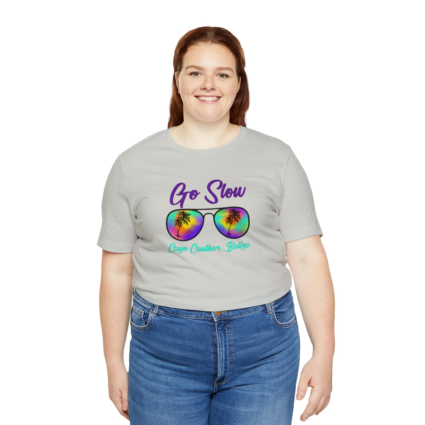 Unisex  Go Slow Purple Short Sleeve Tee