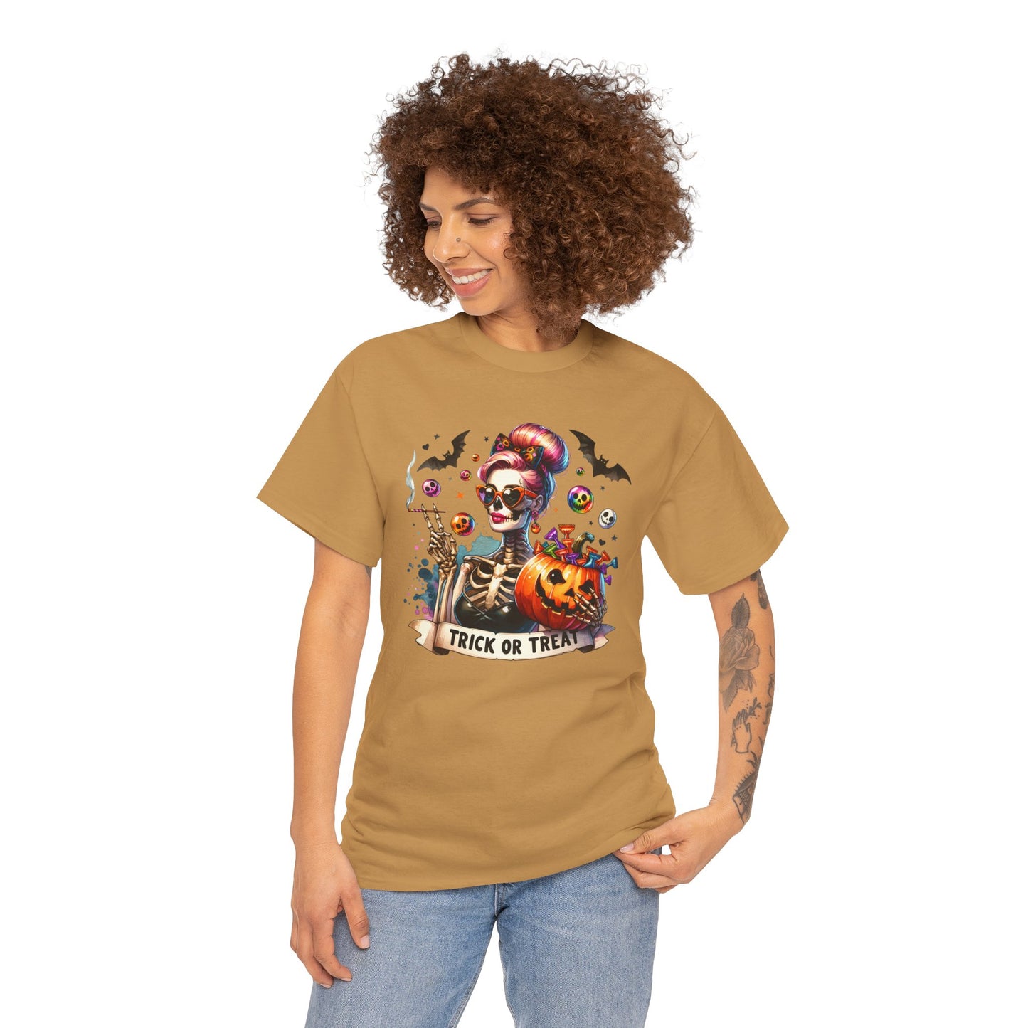 Pumpkin Girl Unisex Heavy Cotton Tee
