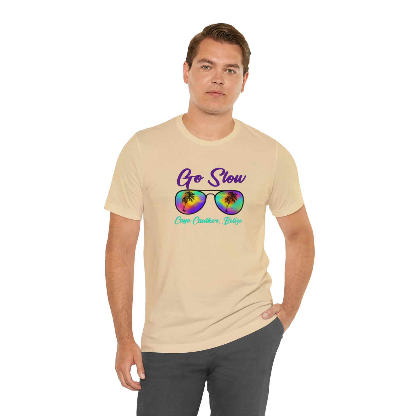 Unisex  Go Slow Purple Short Sleeve Tee
