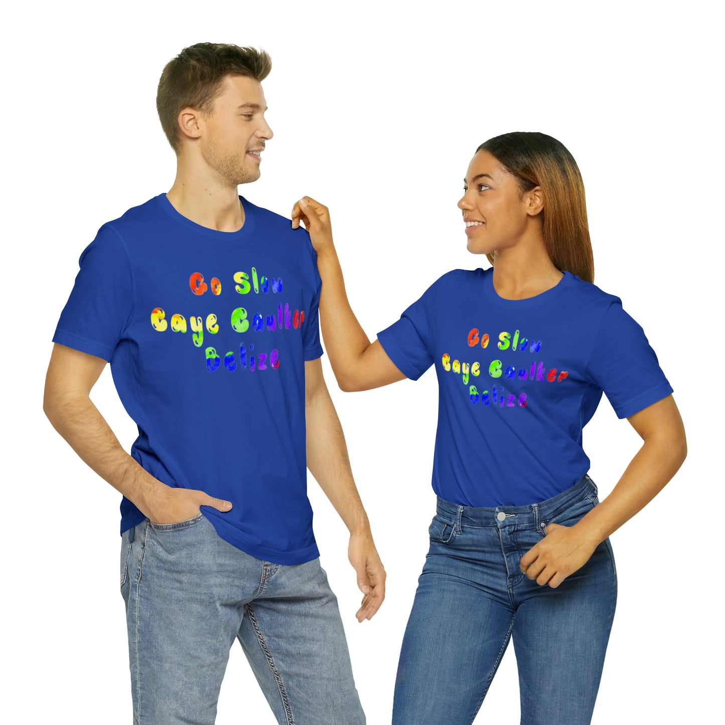 Go Slow Rainbow Unisex Jersey Short Sleeve Tee