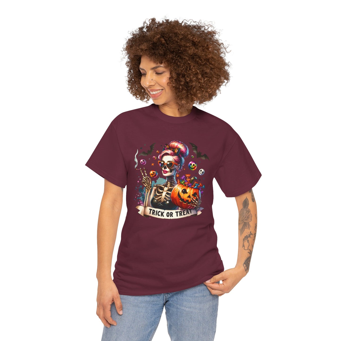 Pumpkin Girl Unisex Heavy Cotton Tee