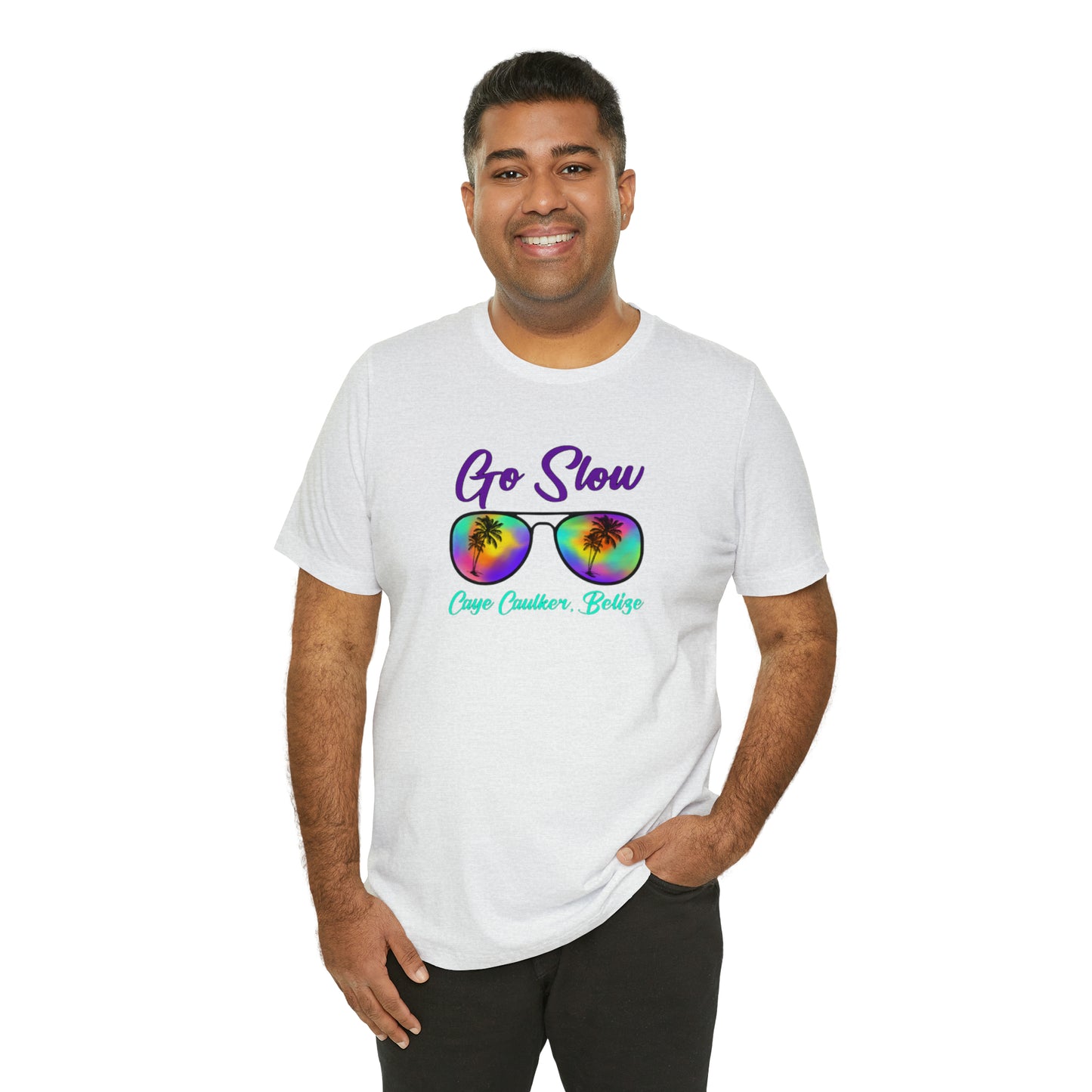 Unisex  Go Slow Purple Short Sleeve Tee