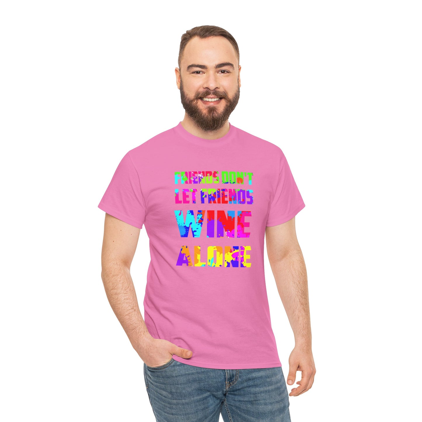 Wine Alone Unisex Heavy Cotton Tee