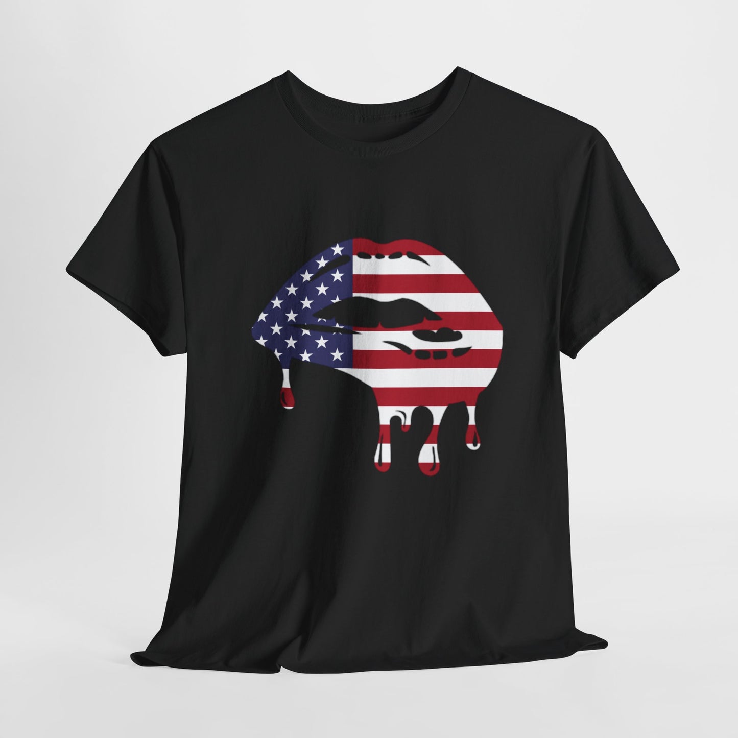 Patriotic Lips Unisex Heavy Cotton Tee
