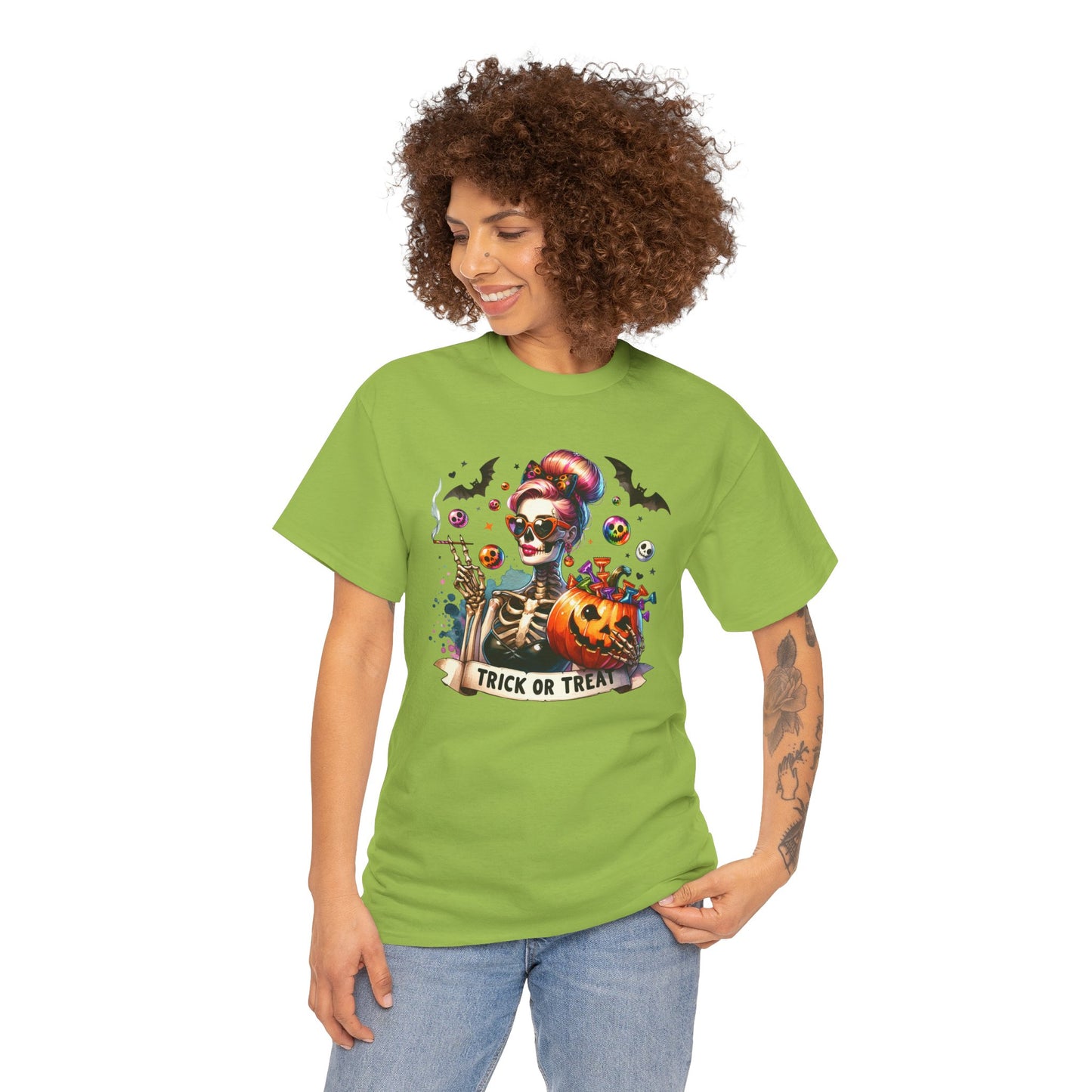 Pumpkin Girl Unisex Heavy Cotton Tee