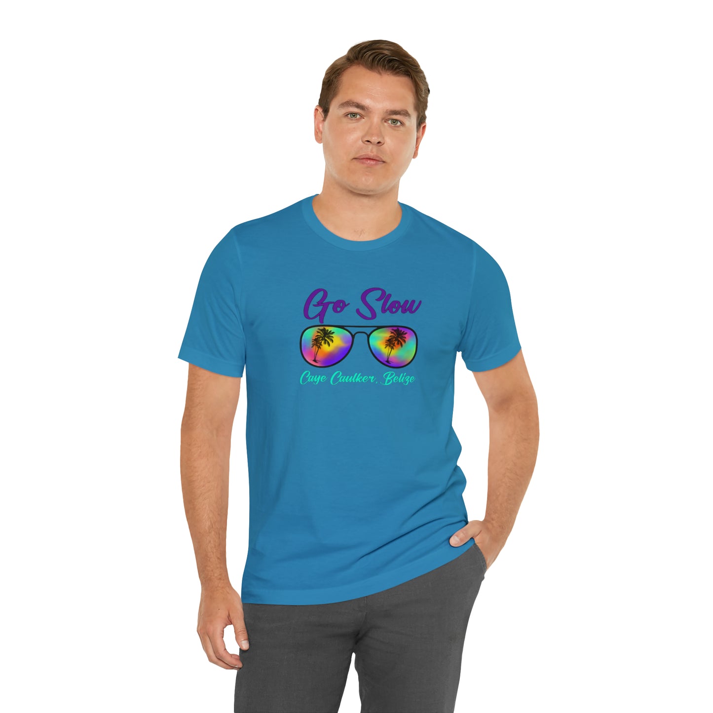 Unisex  Go Slow Purple Short Sleeve Tee