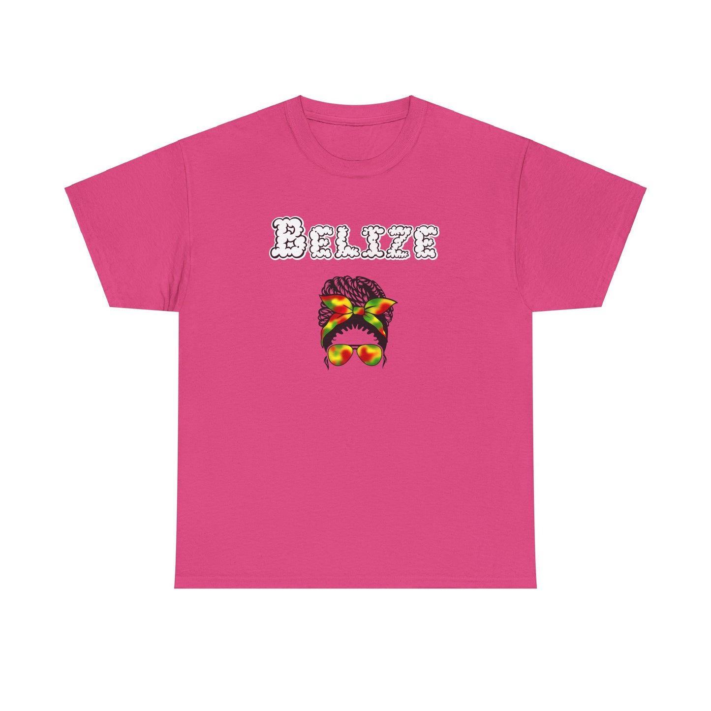 Belize Smoke Messy Bun Unisex Heavy Cotton Tee