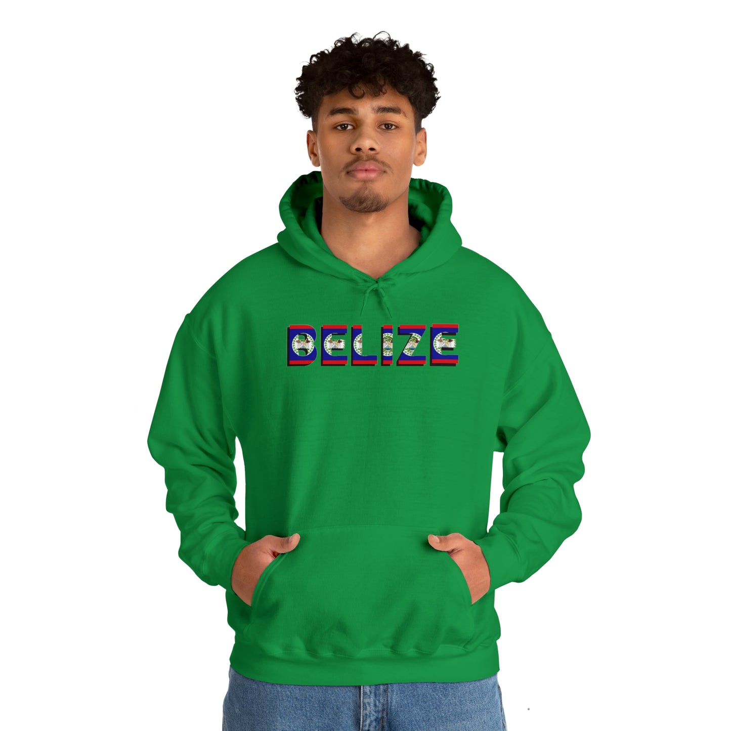 Belize flag Unisex Heavy Blend™ Hooded Sweatshirt