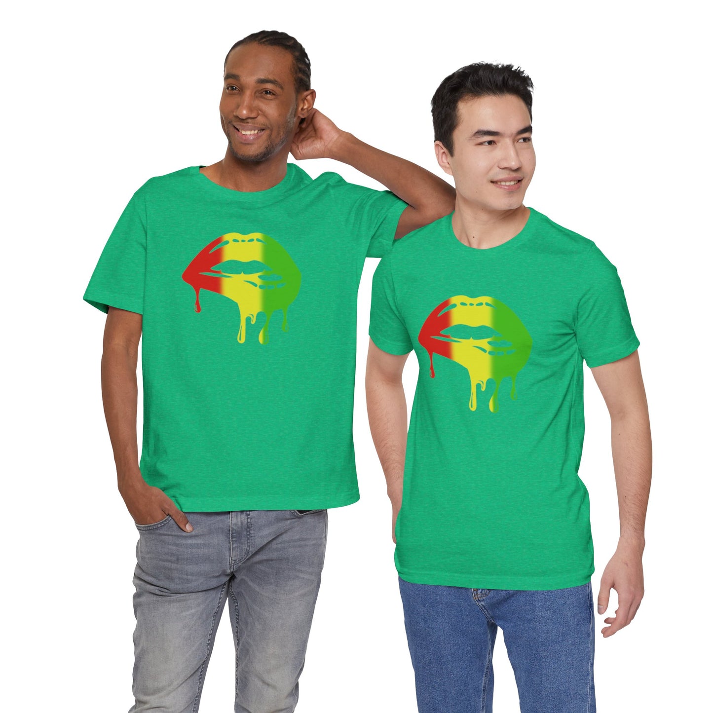 Rasta Lips Unisex Jersey Short Sleeve Tee