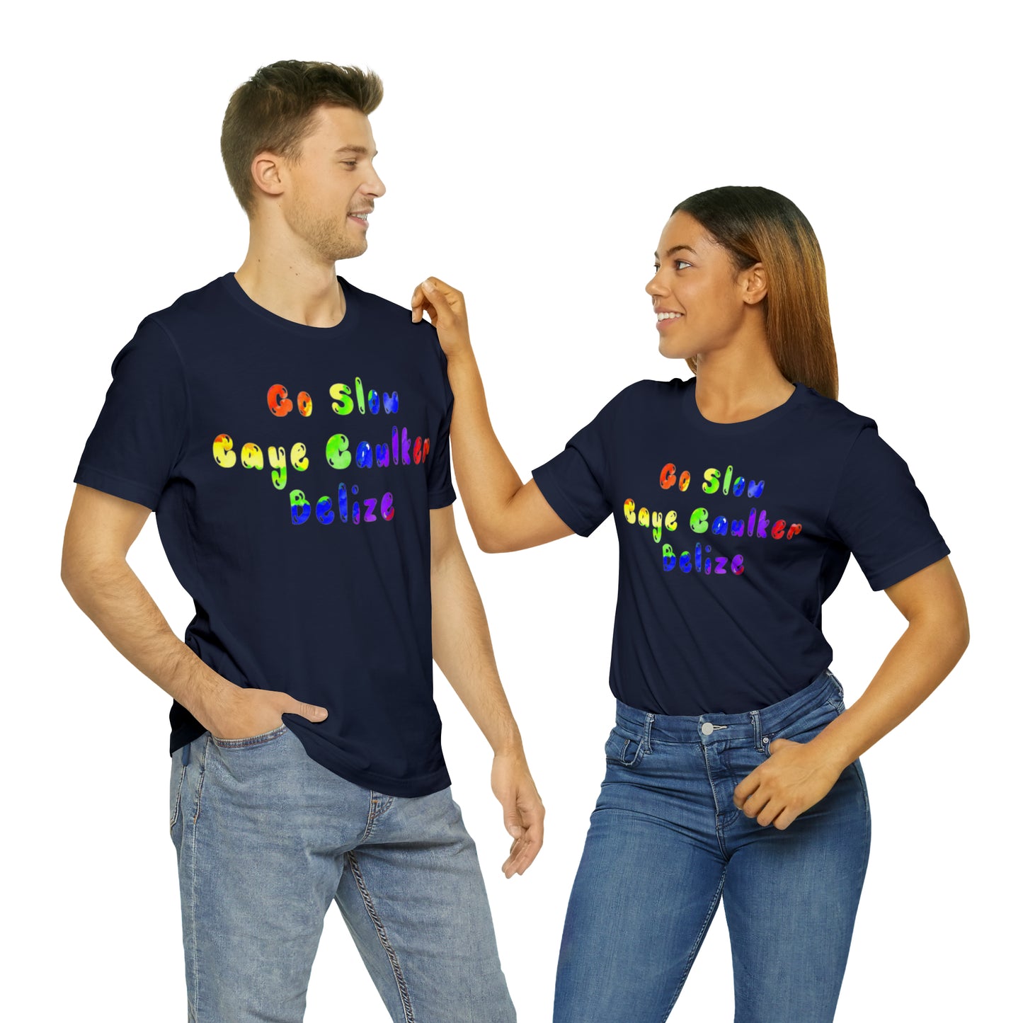 Go Slow Rainbow Unisex Jersey Short Sleeve Tee