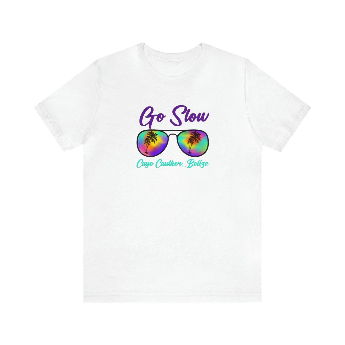 Unisex  Go Slow Purple Short Sleeve Tee