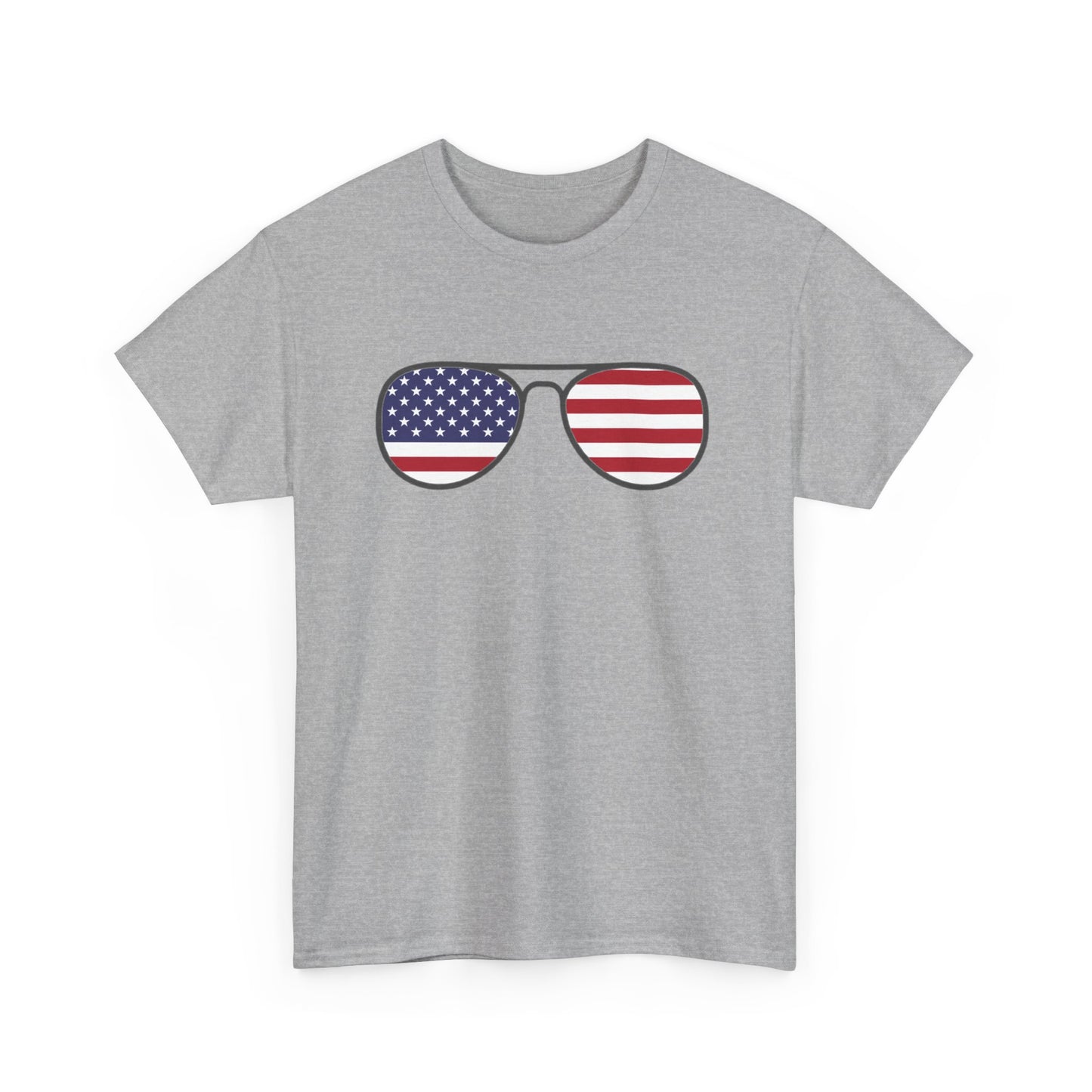 Patriotic Sunglasses Unisex Heavy Cotton Tee