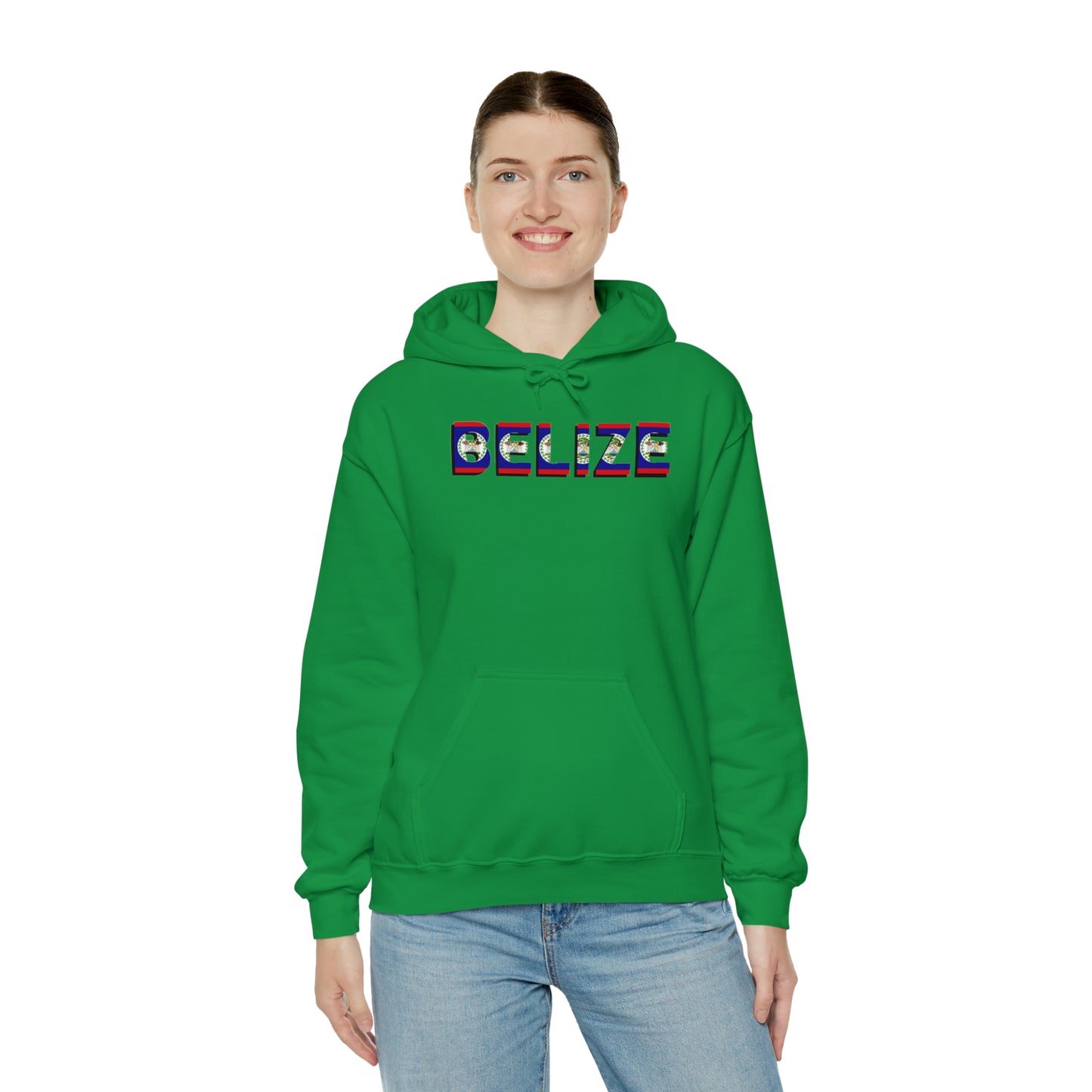 Belize flag Unisex Heavy Blend™ Hooded Sweatshirt