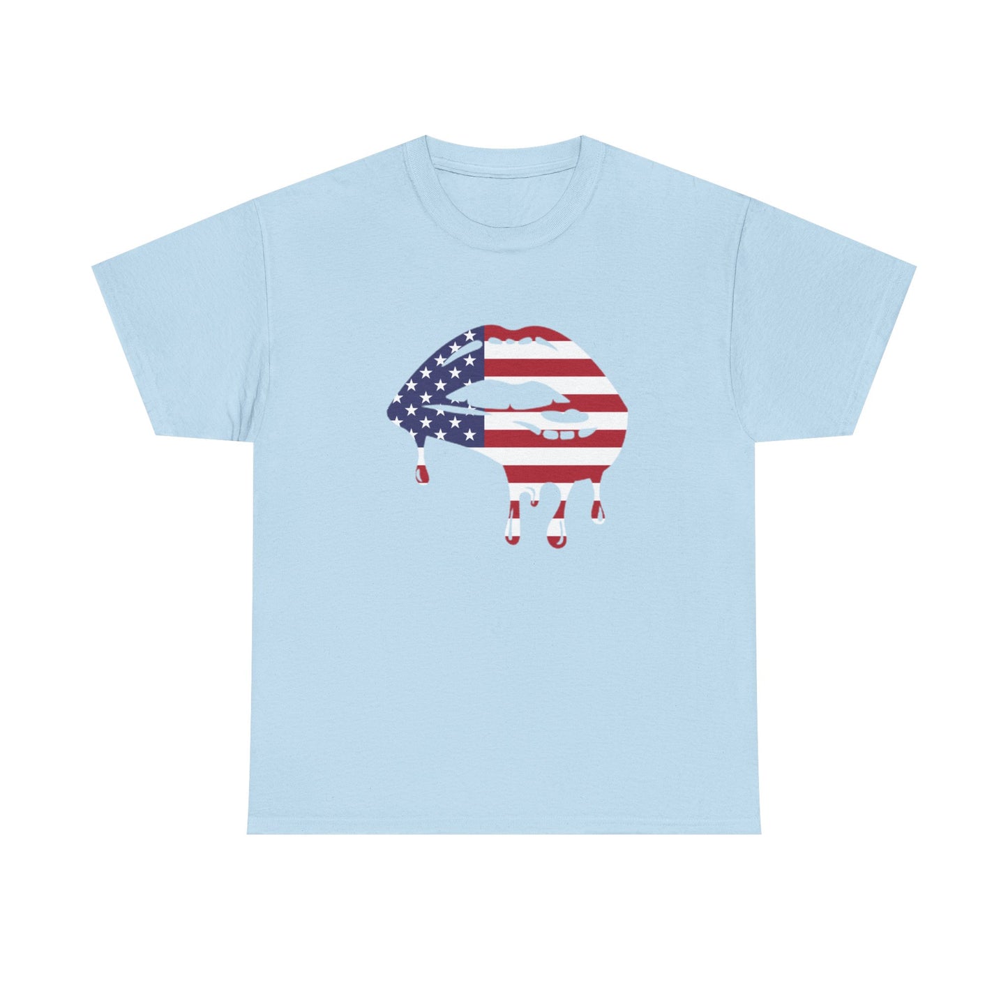 Patriotic Lips Unisex Heavy Cotton Tee