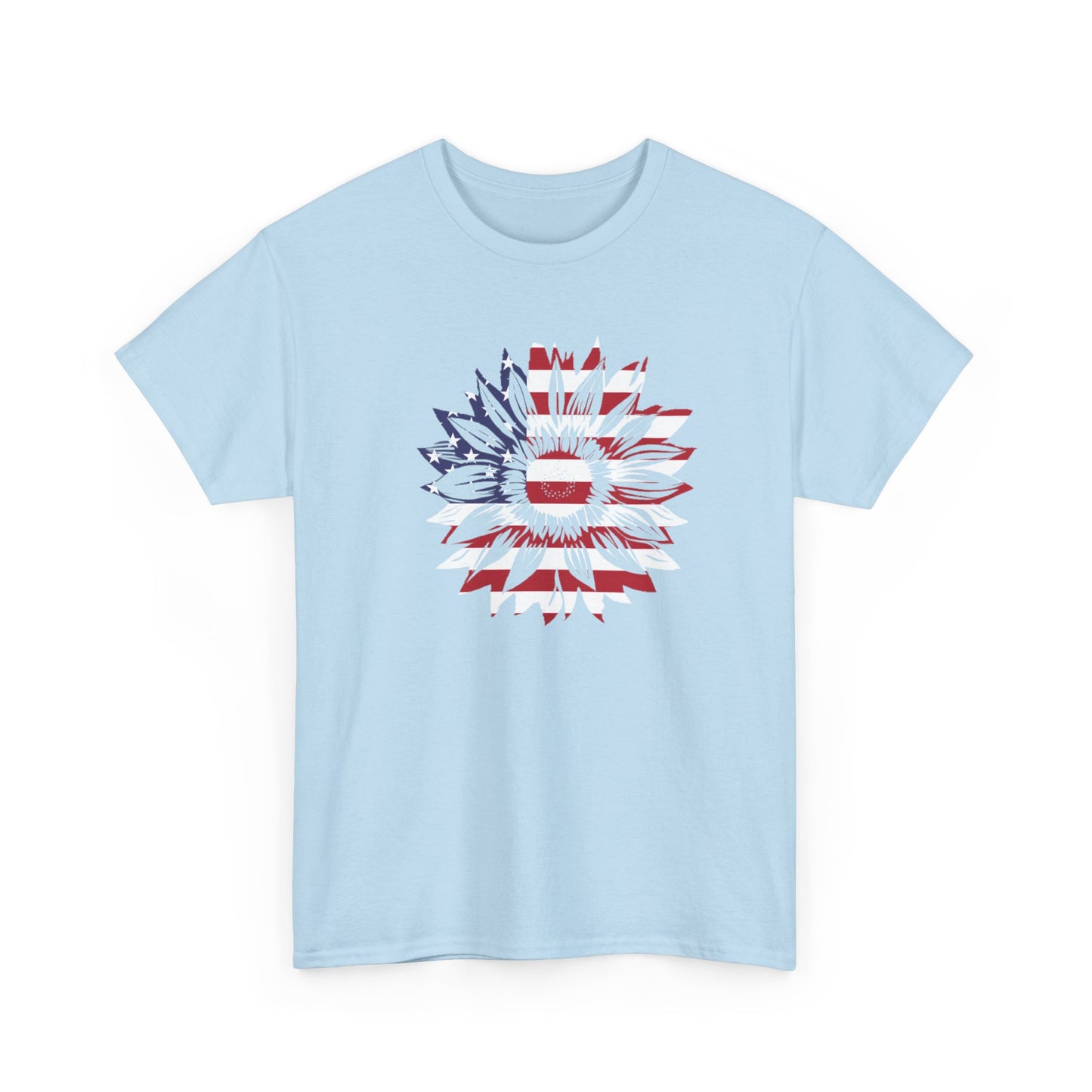 Patriotic Sunflower Unisex Heavy Cotton Tee