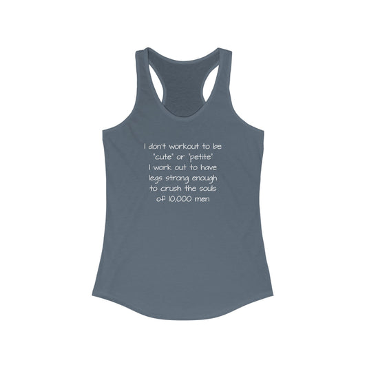 Empowering Women's Racerback Tank - 'Strong Enough to Crush 10,000 Men'