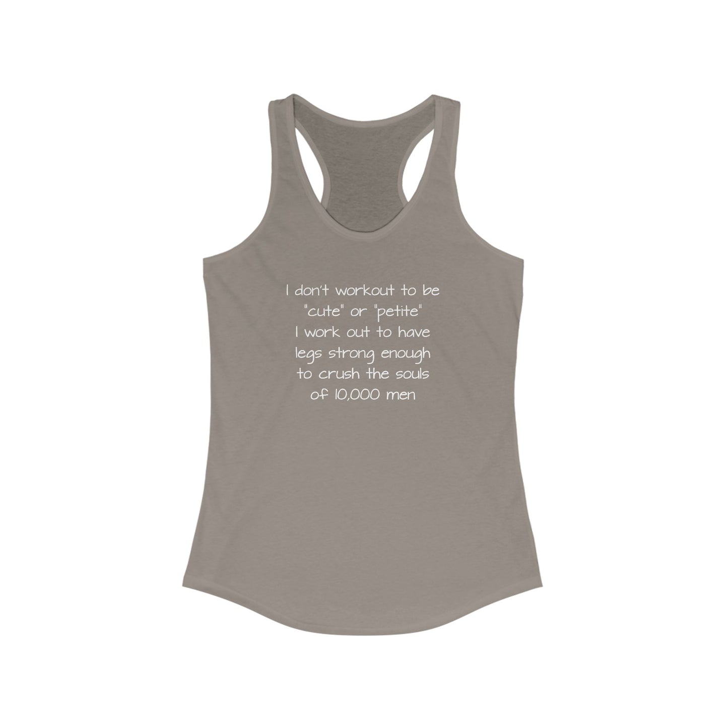 Empowering Women's Racerback Tank - 'Strong Enough to Crush 10,000 Men'