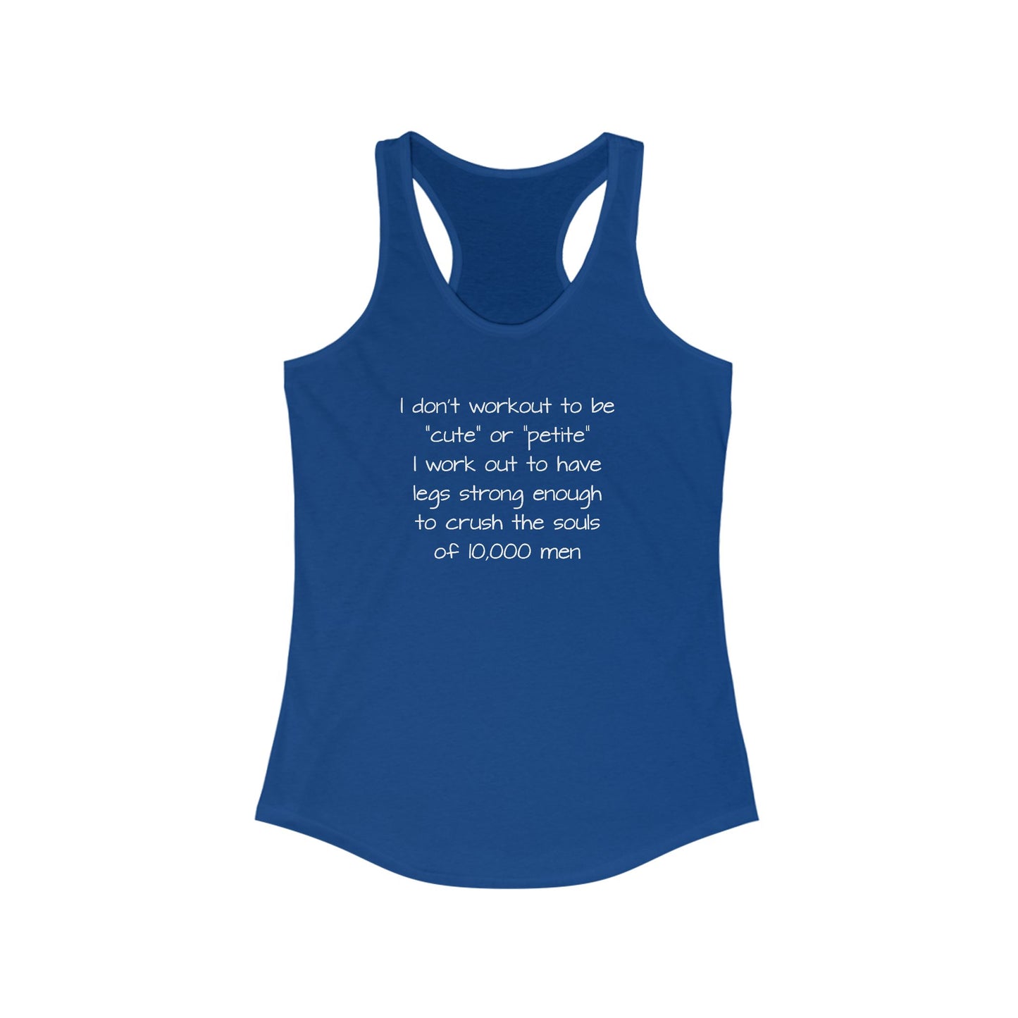 Empowering Women's Racerback Tank - 'Strong Enough to Crush 10,000 Men'