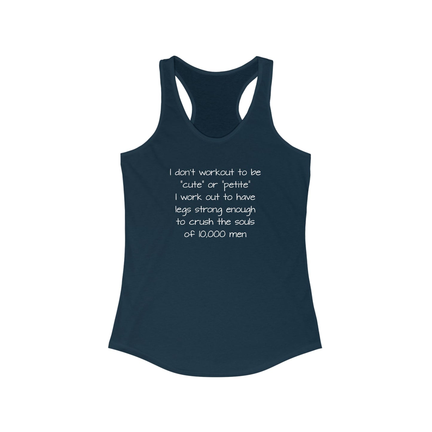 Empowering Women's Racerback Tank - 'Strong Enough to Crush 10,000 Men'