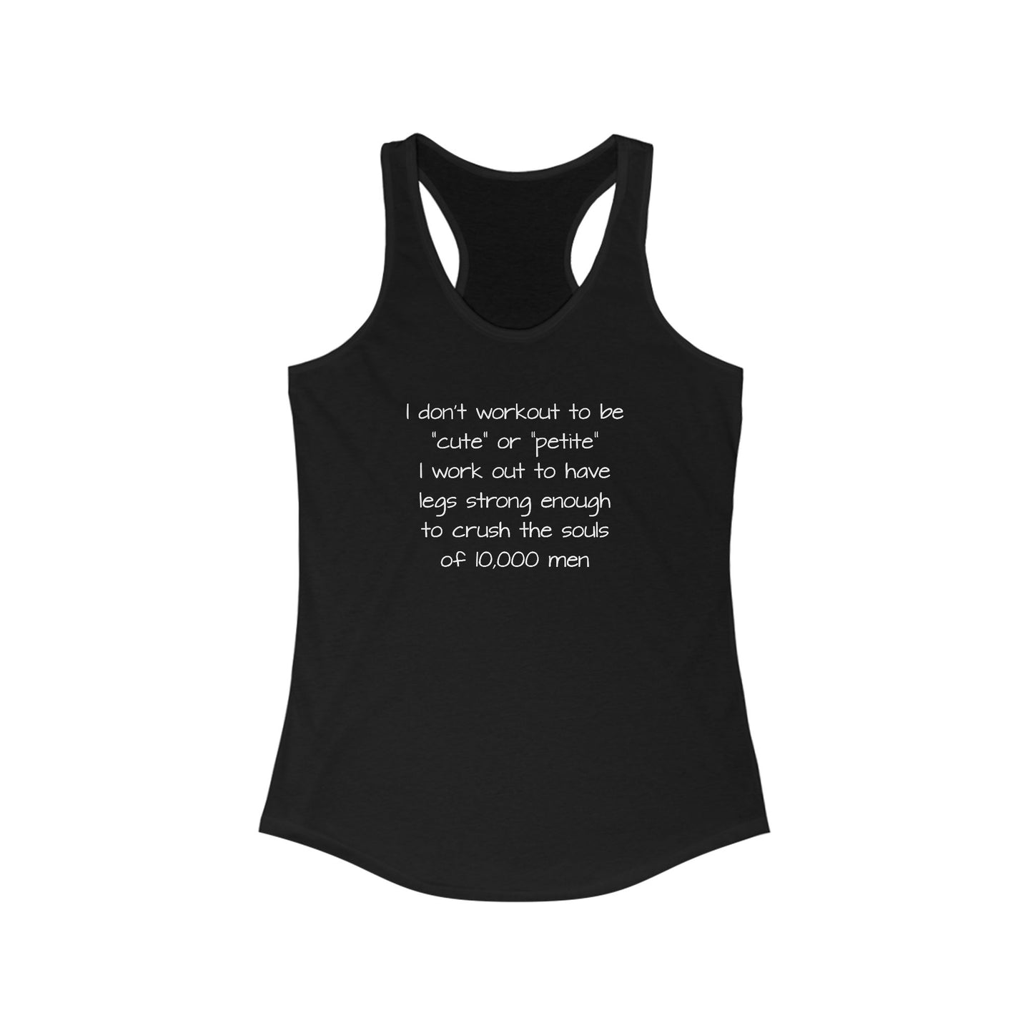 Empowering Women's Racerback Tank - 'Strong Enough to Crush 10,000 Men'