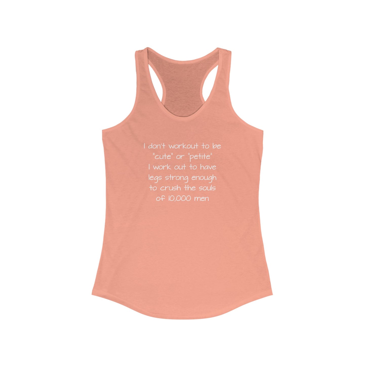Empowering Women's Racerback Tank - 'Strong Enough to Crush 10,000 Men'