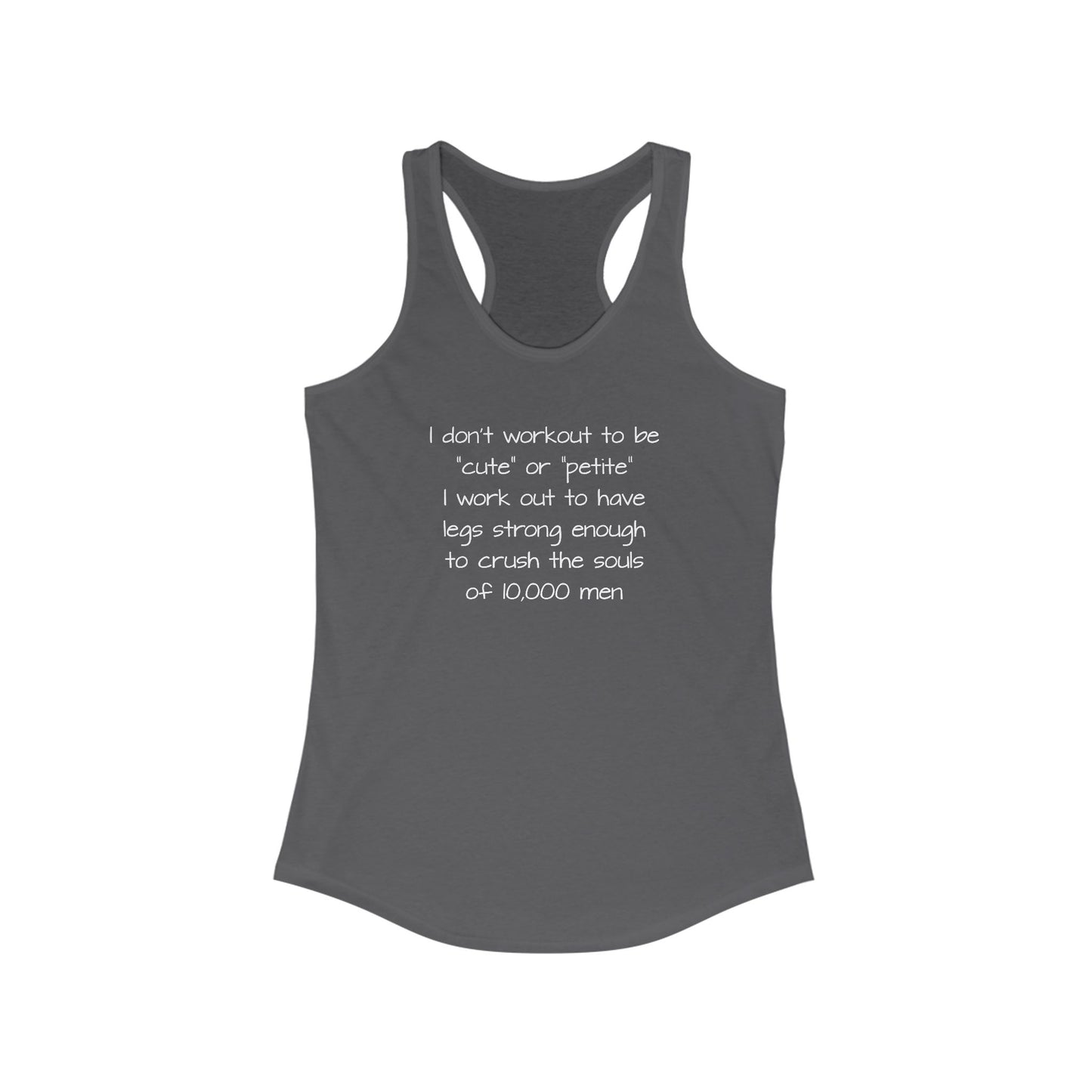Empowering Women's Racerback Tank - 'Strong Enough to Crush 10,000 Men'