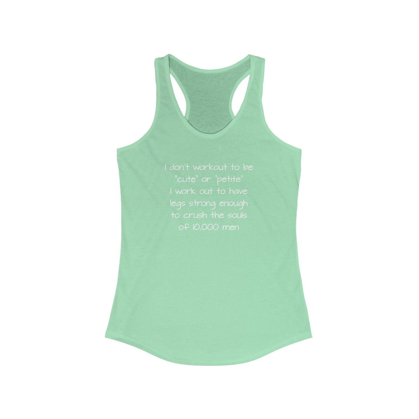 Empowering Women's Racerback Tank - 'Strong Enough to Crush 10,000 Men'