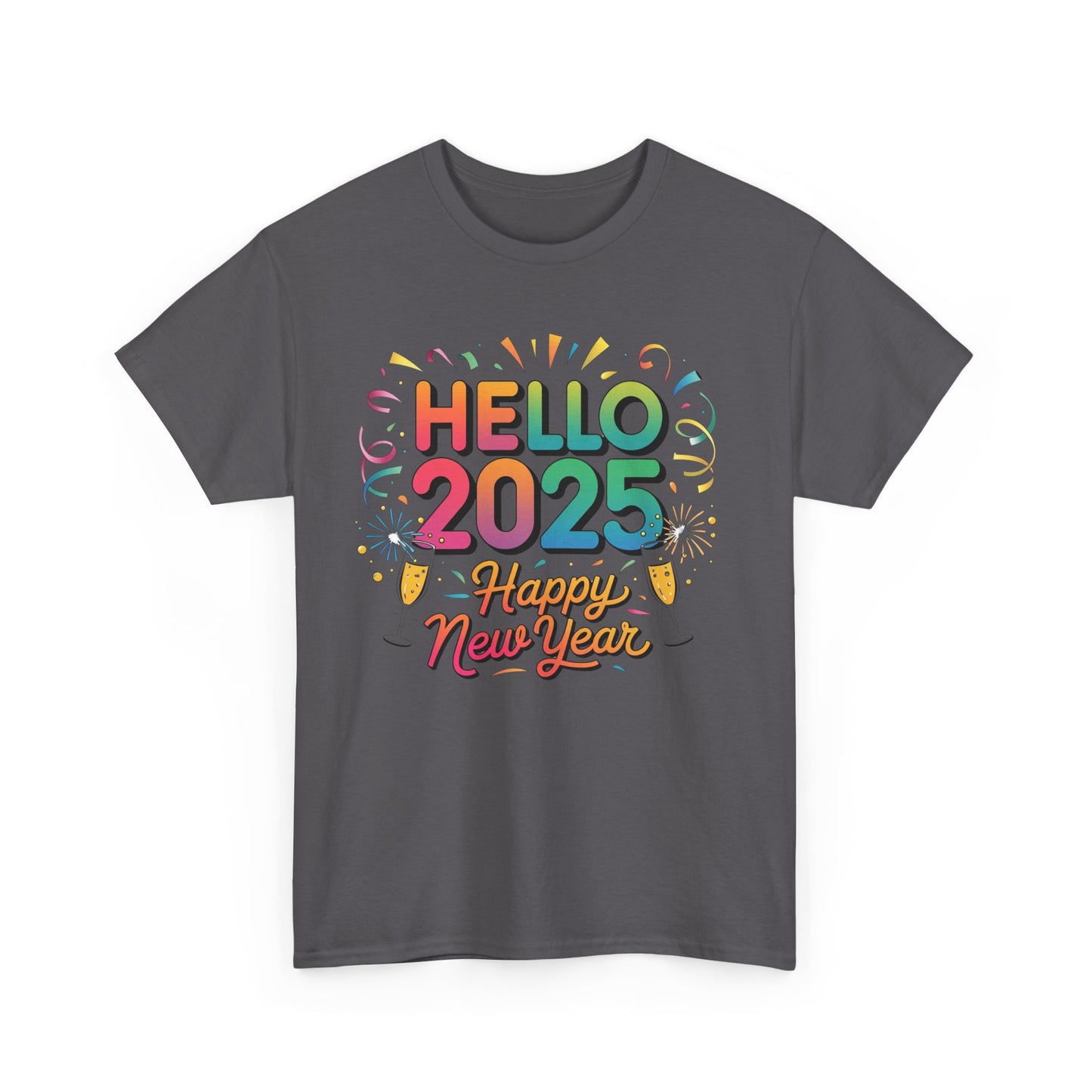Colorful Happy New Year Cotton Tee