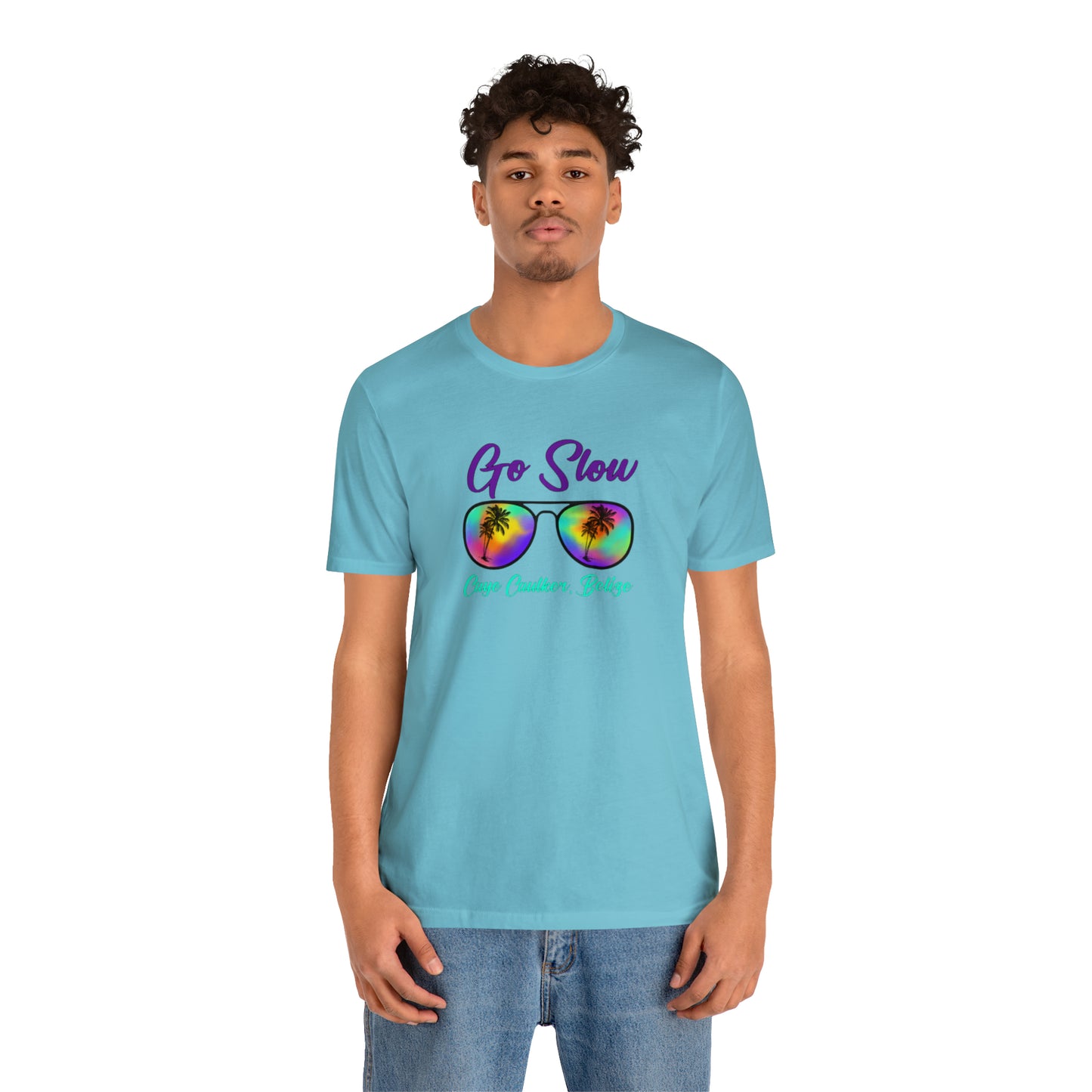 Unisex  Go Slow Purple Short Sleeve Tee